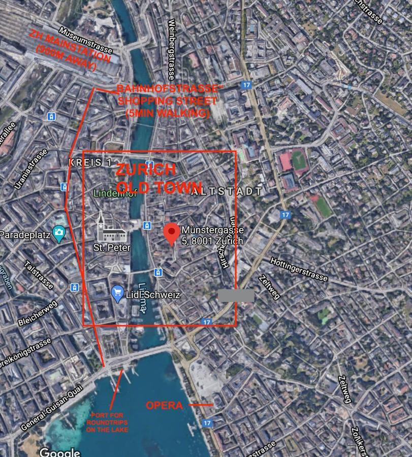 Muenstergasse Zurich Old Town Apartment Ngoại thất bức ảnh